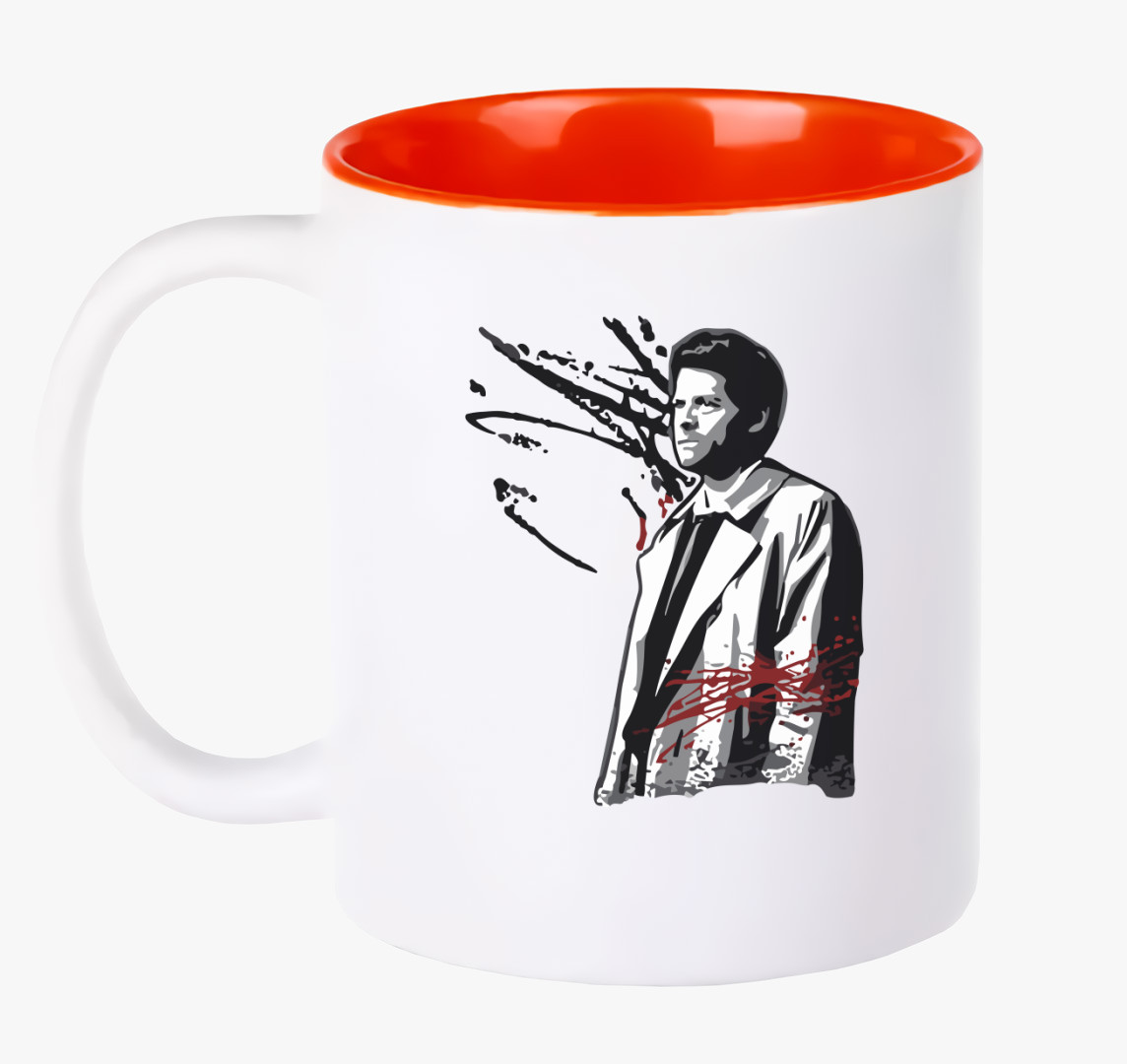 Supernatural Castiel bögre — Piros