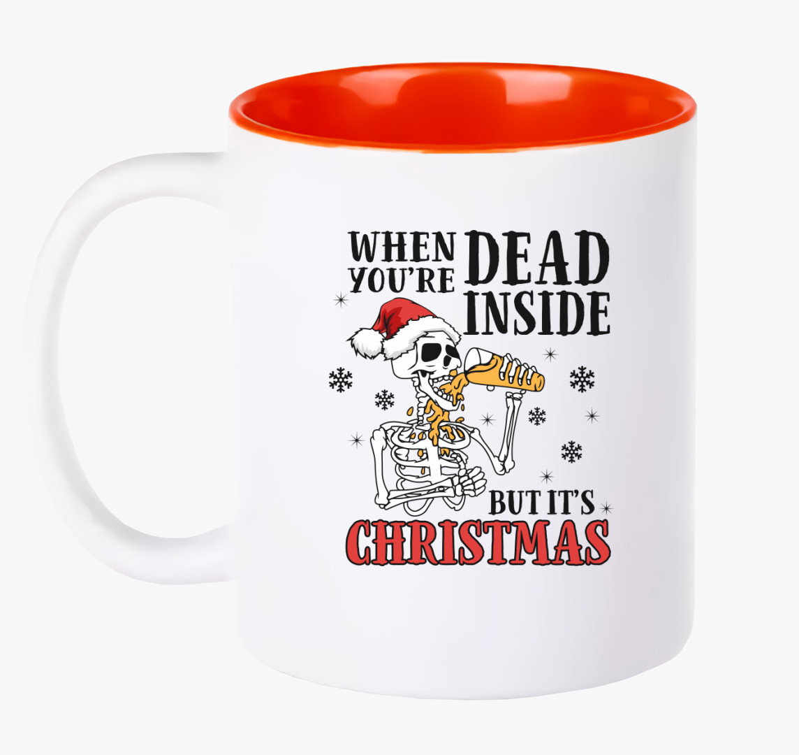 Xmas dead inside bögre — Piros