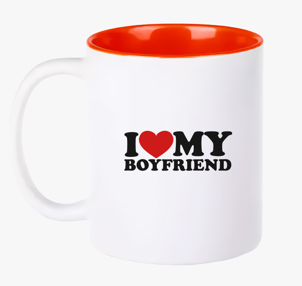 I love my boyfriend bögre — Piros