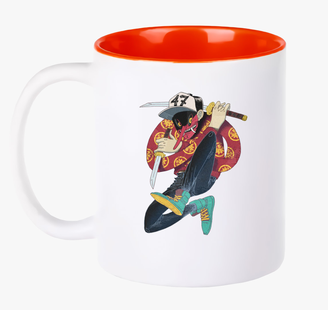 Devil Ninja bögre — Piros