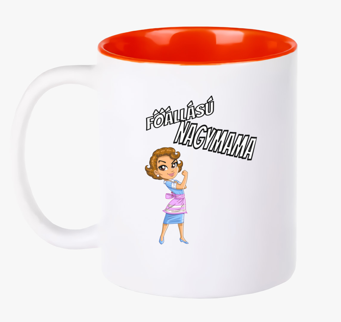 Főállású nagymama bögre — Piros