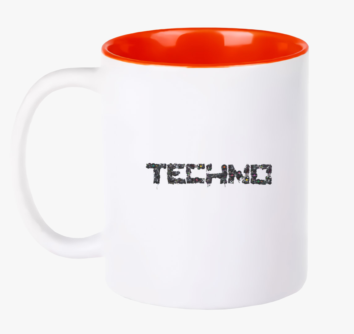 A Techno zene szerelmeseinek bögre — Piros
