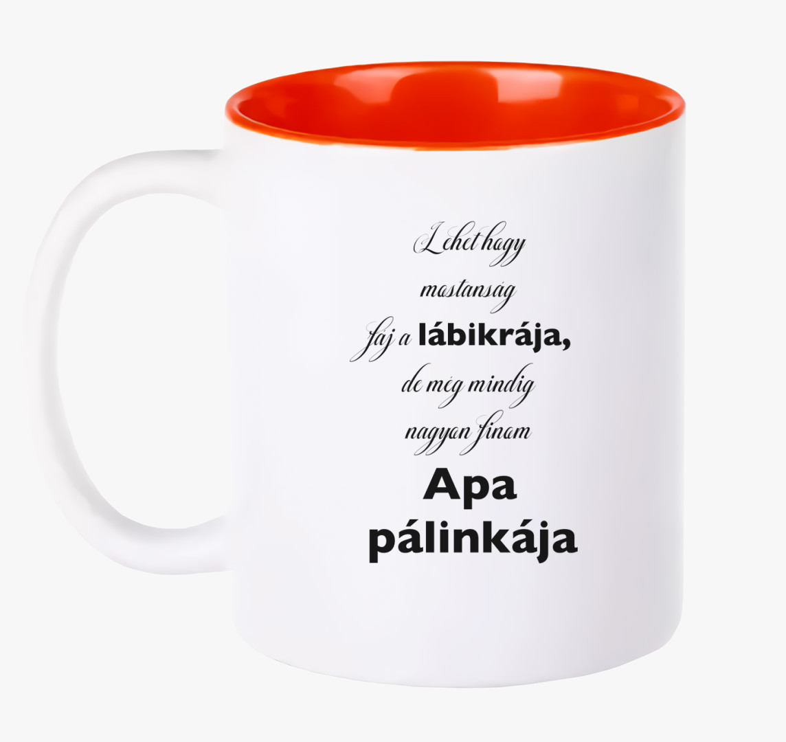Pálinkafőző apuka bögre — Piros