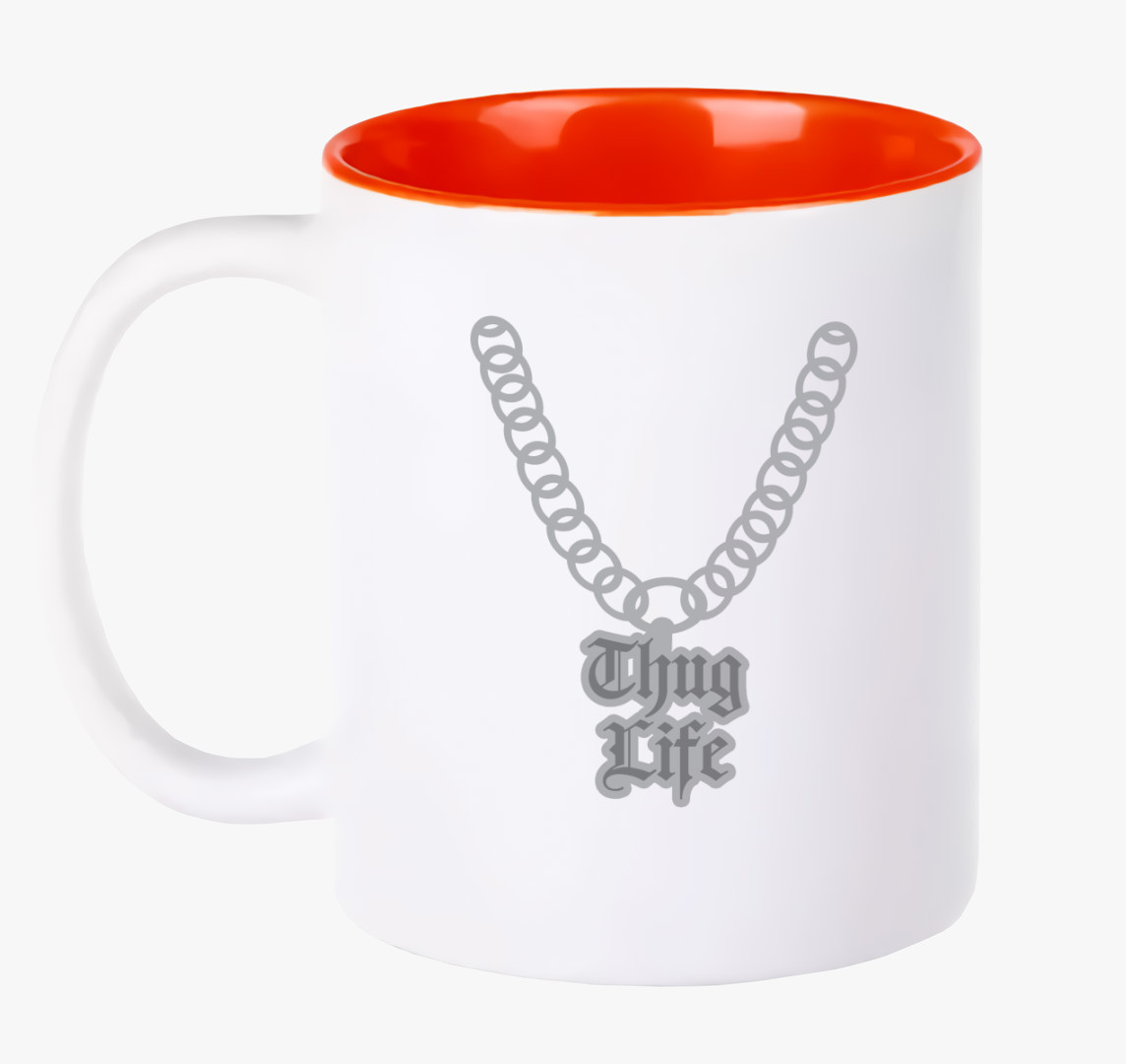 Thug Life nyaklánc bögre — Piros