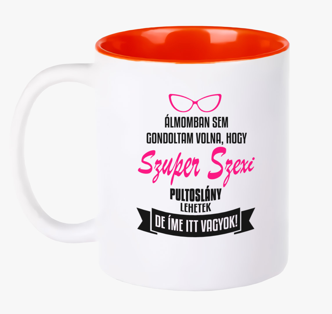 Szexi pultoslány bögre — Piros