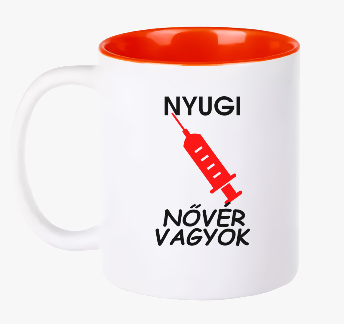 Nyugi nővér vagyok bögre — Piros