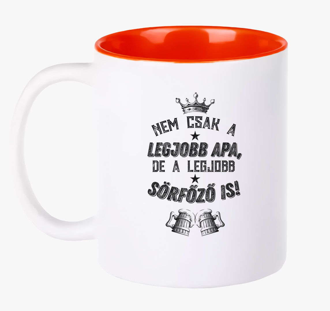 Sörfőző Apa bögre — Piros