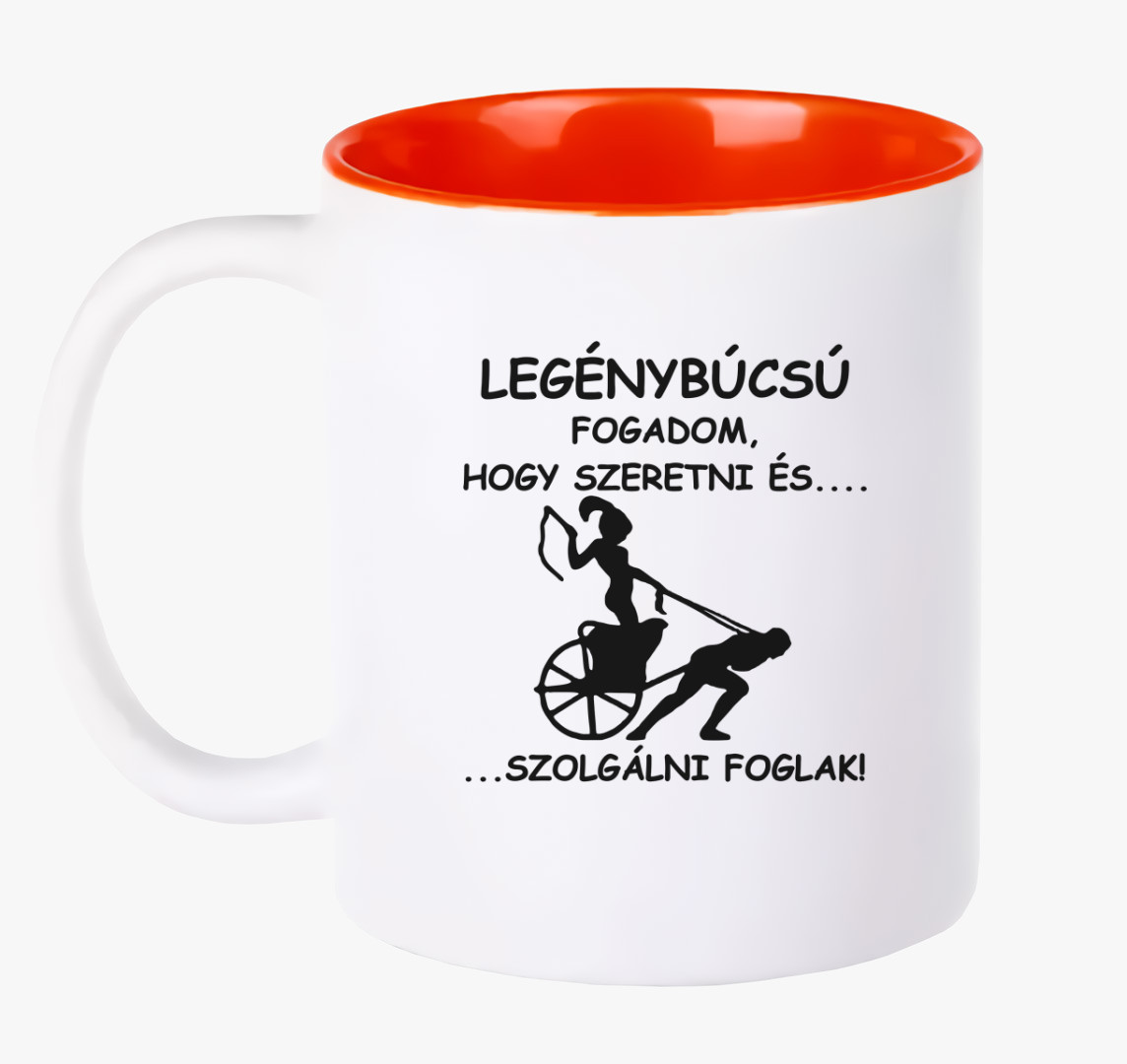Legénybúcsús bögre — Piros