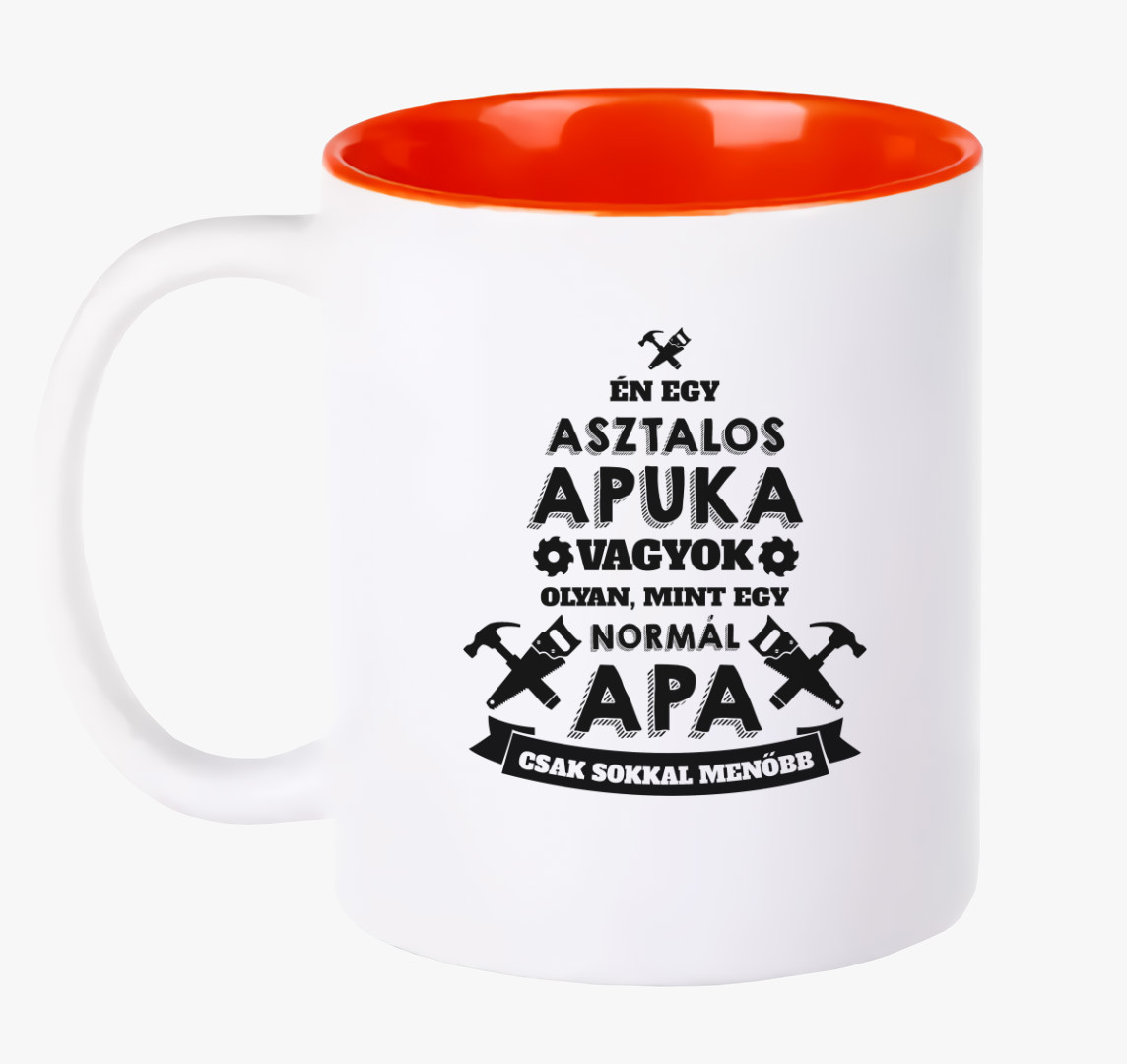 Asztalos apuka bögre — Piros