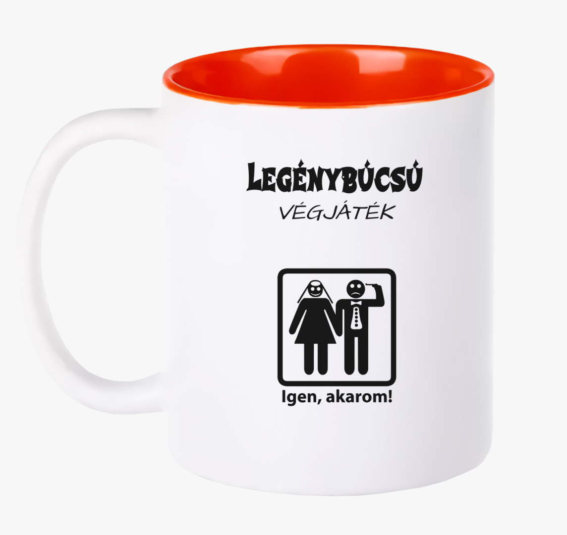 Legénybúcsú végjáték bögre — Piros