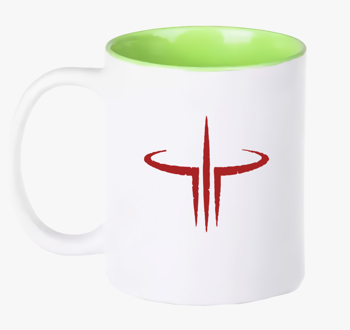 Quake 3 logo bögre — Zöld