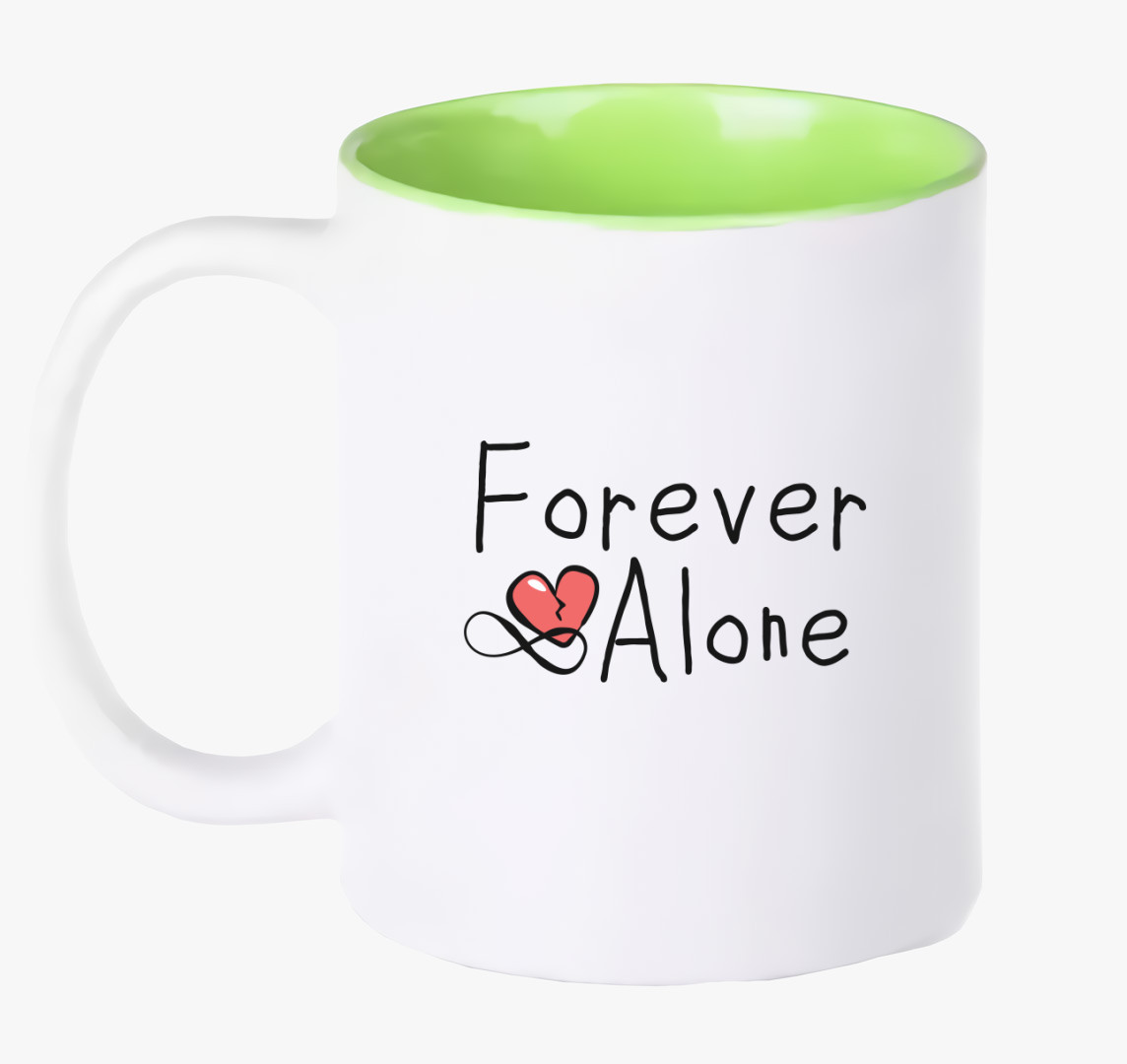 Forever Alone bögre — Zöld