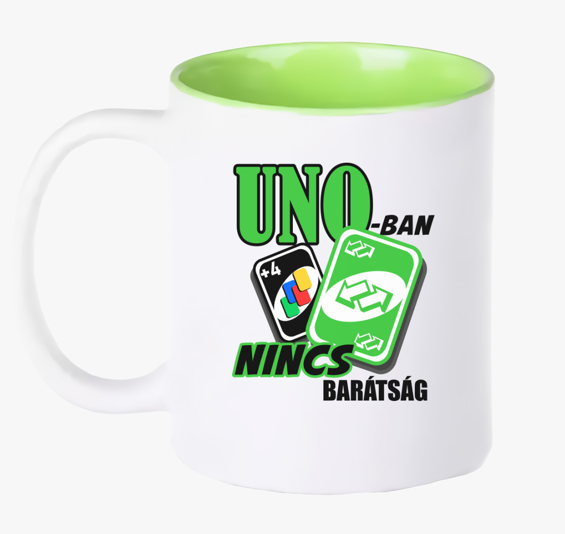 UNO játékos bögre — Zöld