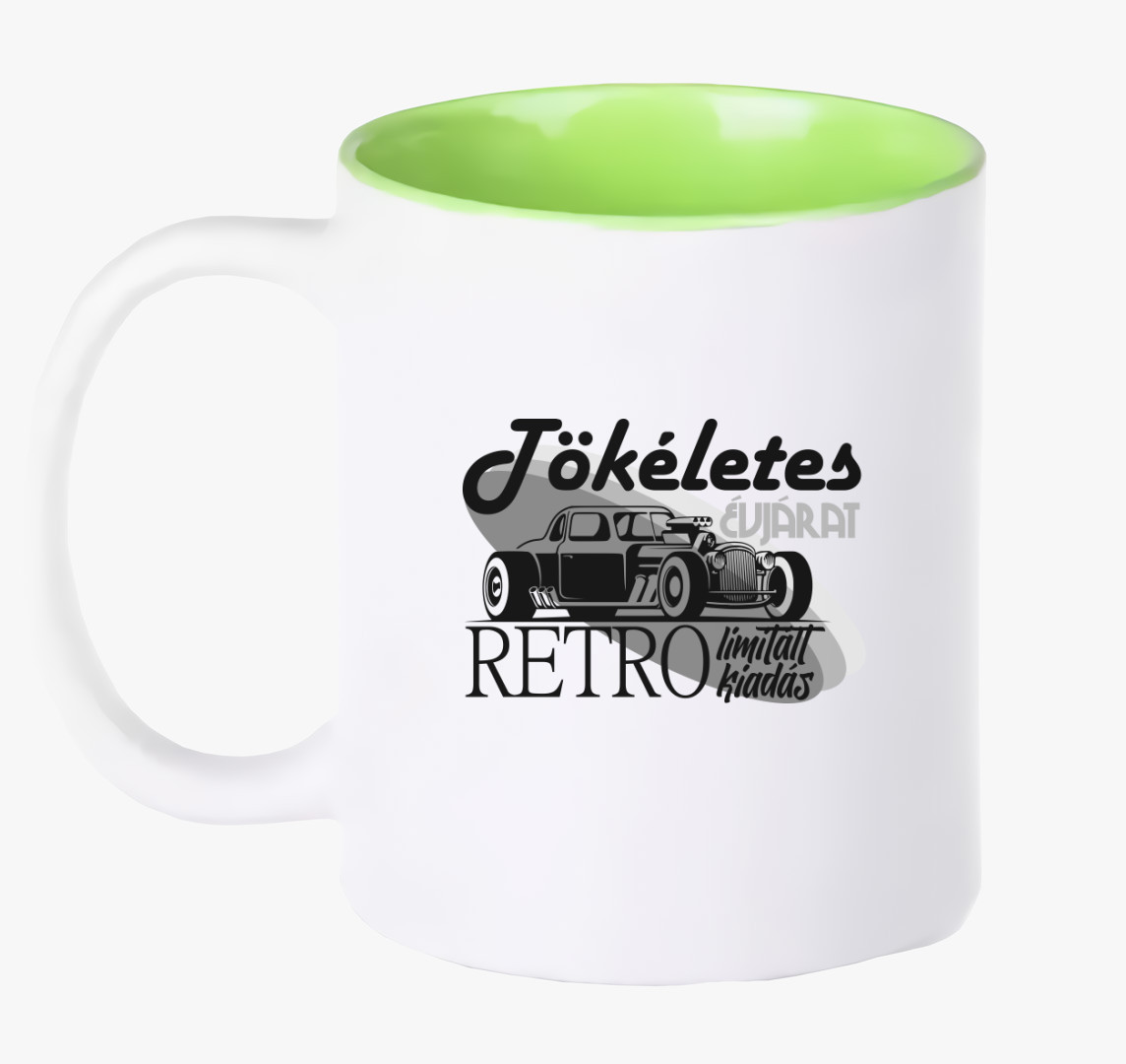 Retro tökéletes évjárat bögre — Zöld