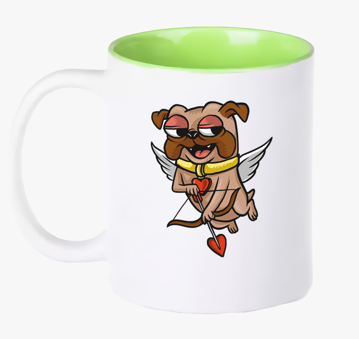 Cupidó kutya bögre — Zöld