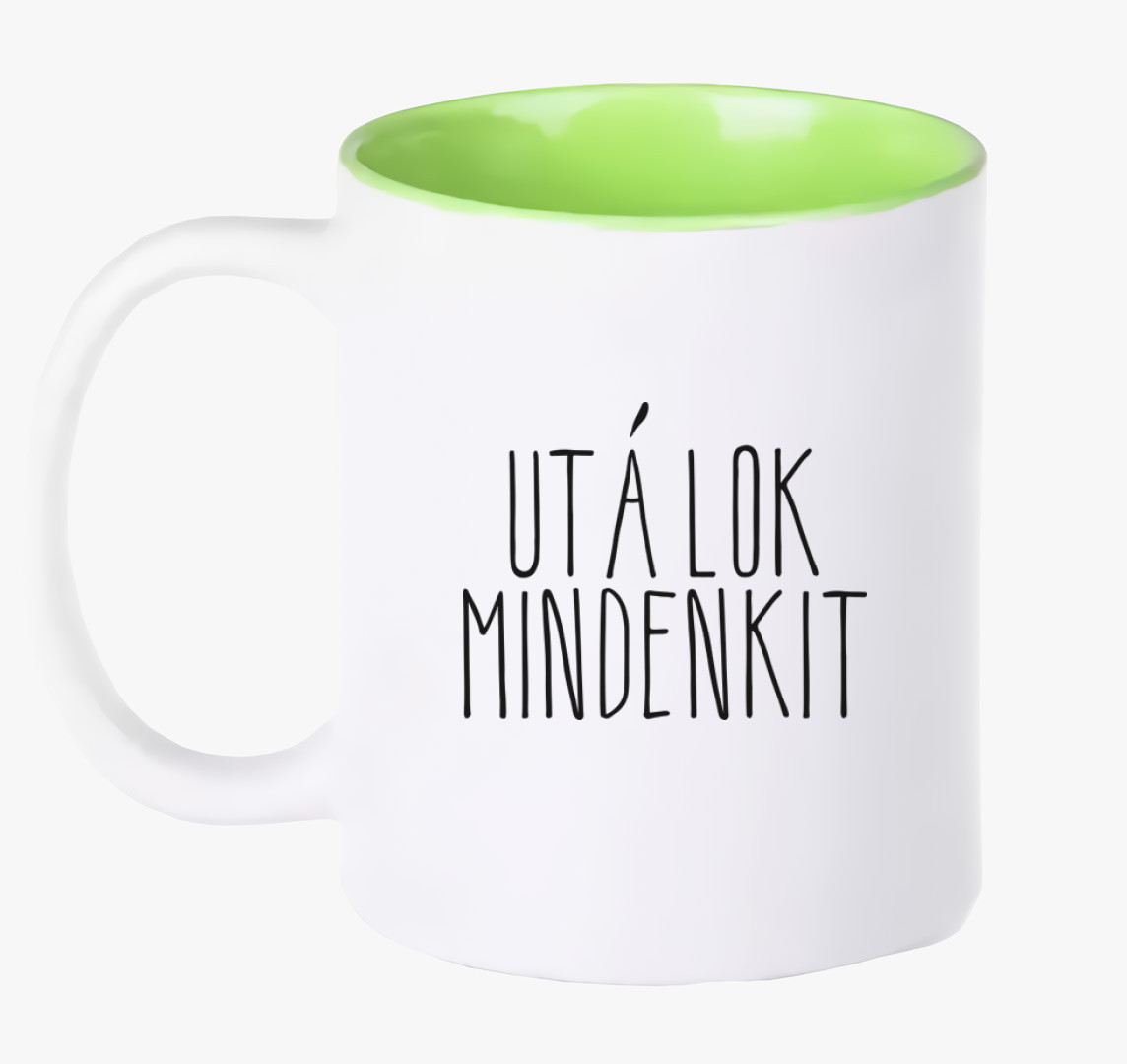 Utálok mindenkit bögre — Zöld
