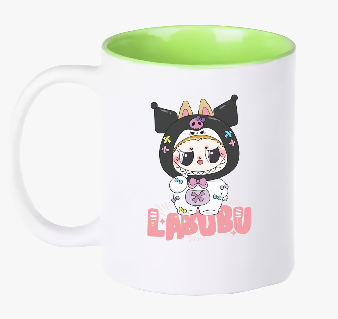 Kuromi labubu bögre — Zöld