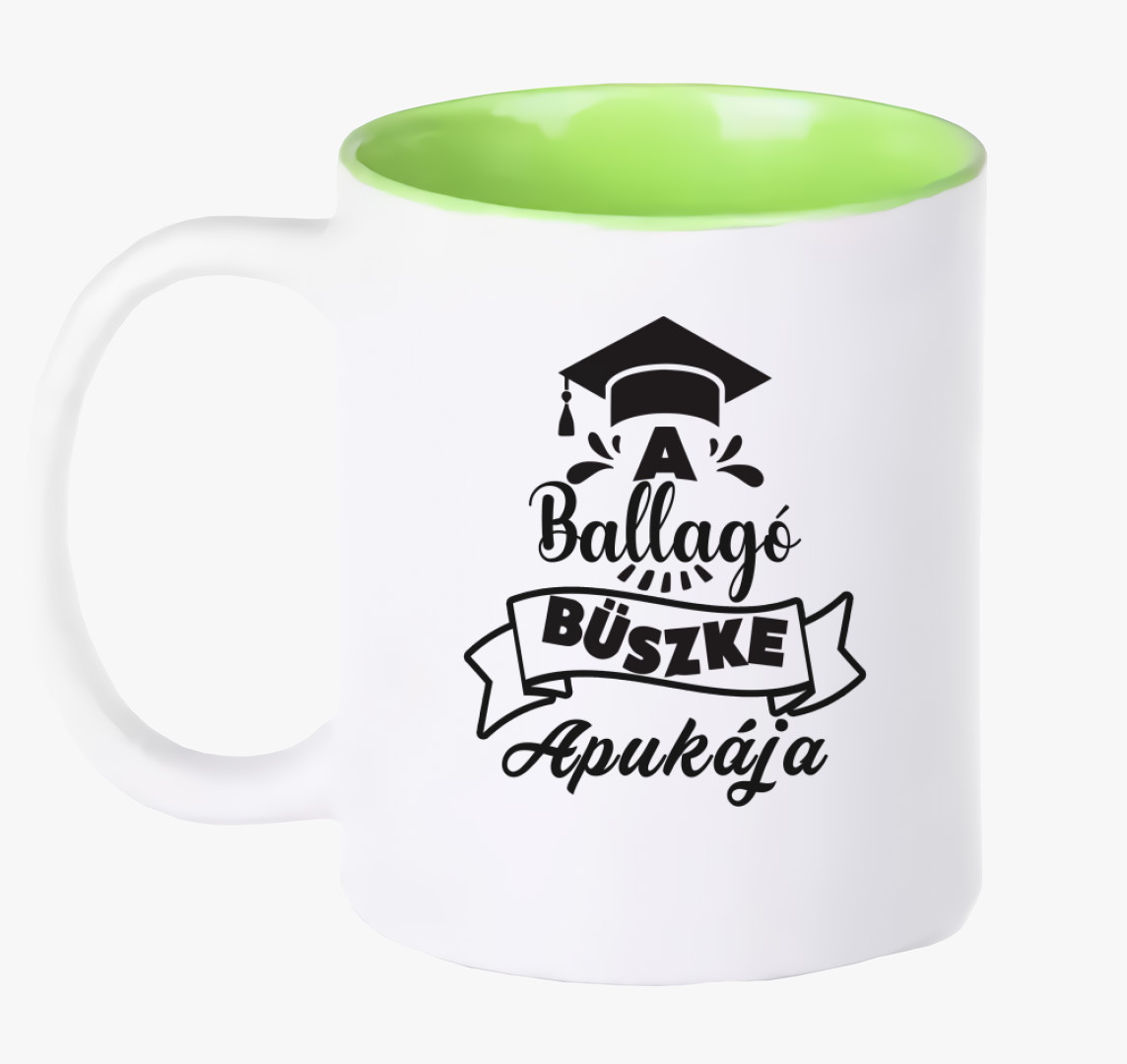 A ballagó büszke apukája bögre — Zöld