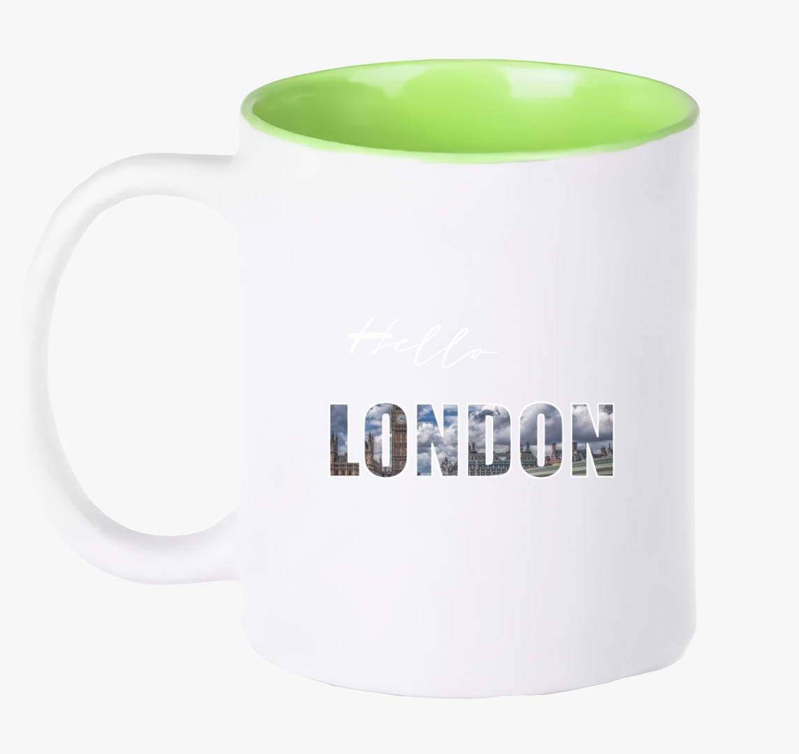 Hello London bögre — Zöld