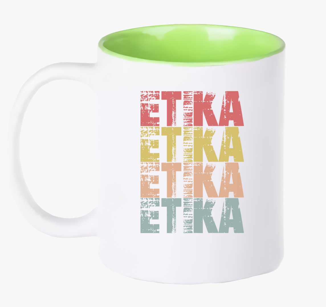 Etika feliratos bögre — Zöld