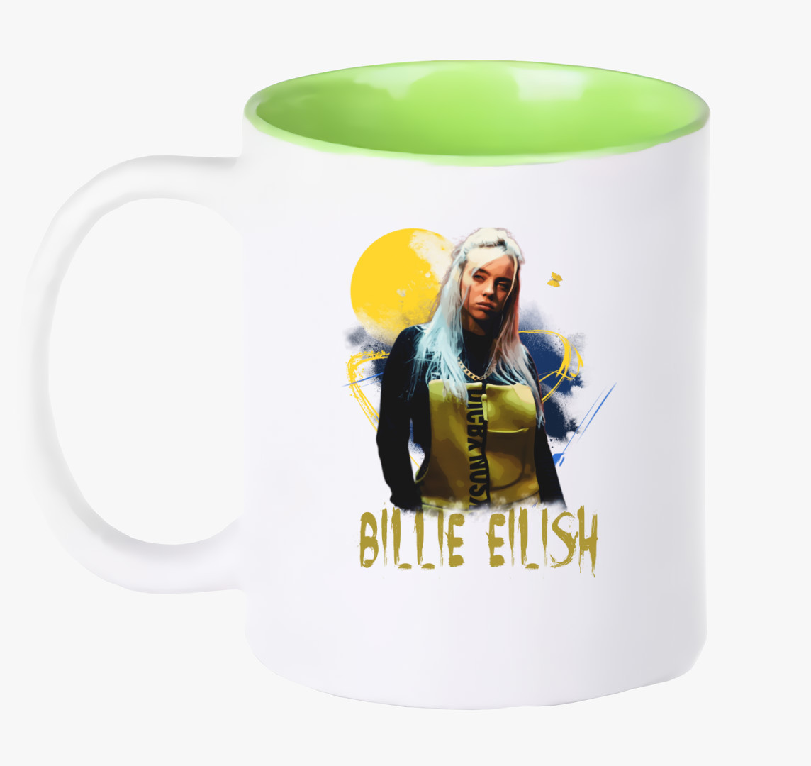 Billie Eilish bögre — Zöld