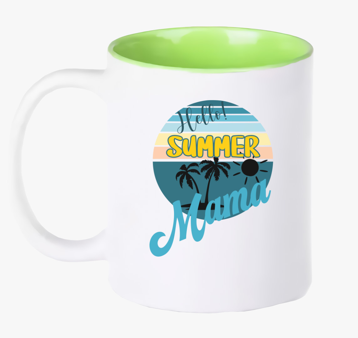 Hello Summer mama bögre — Zöld