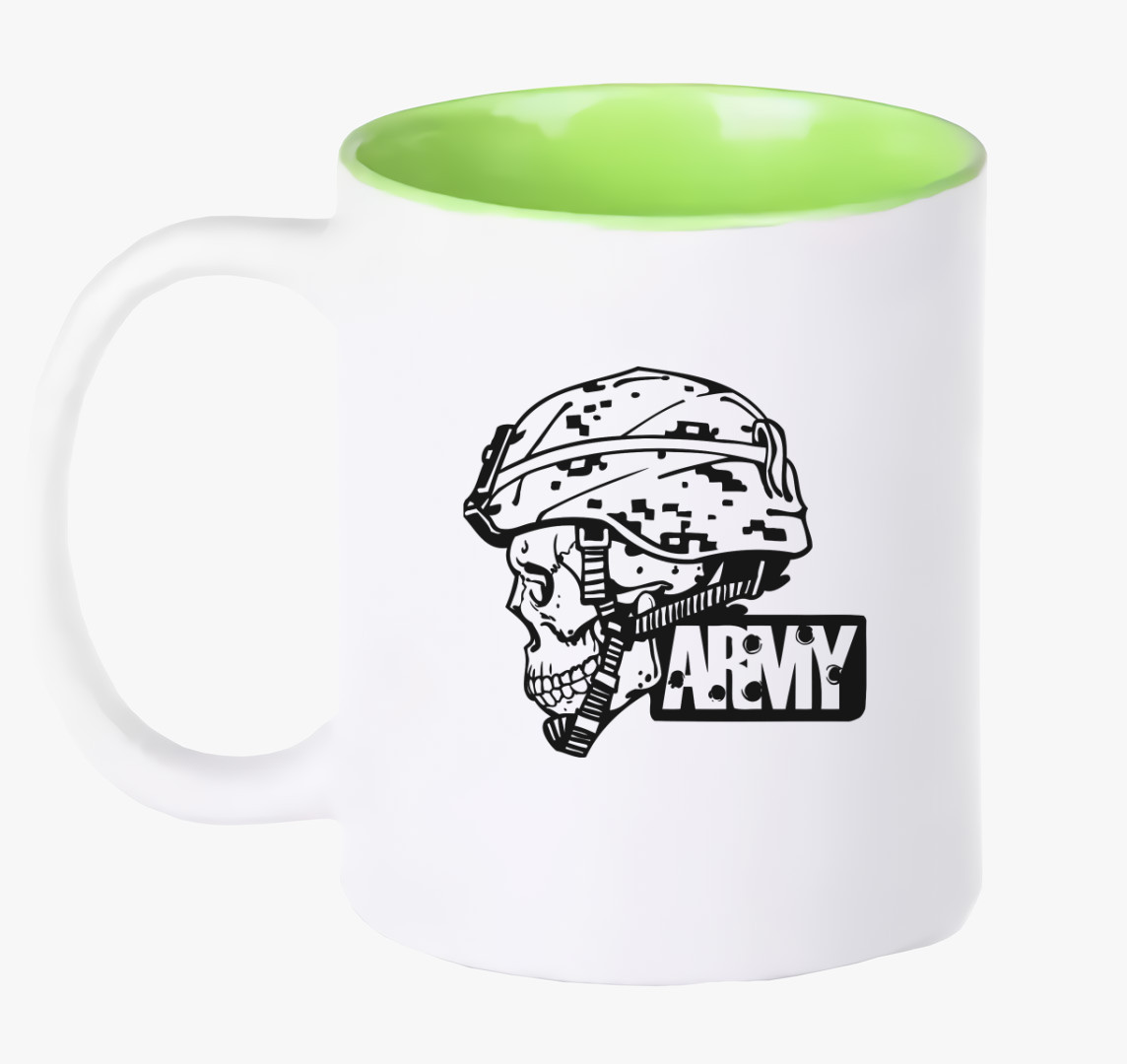 Army koponya bögre — Zöld