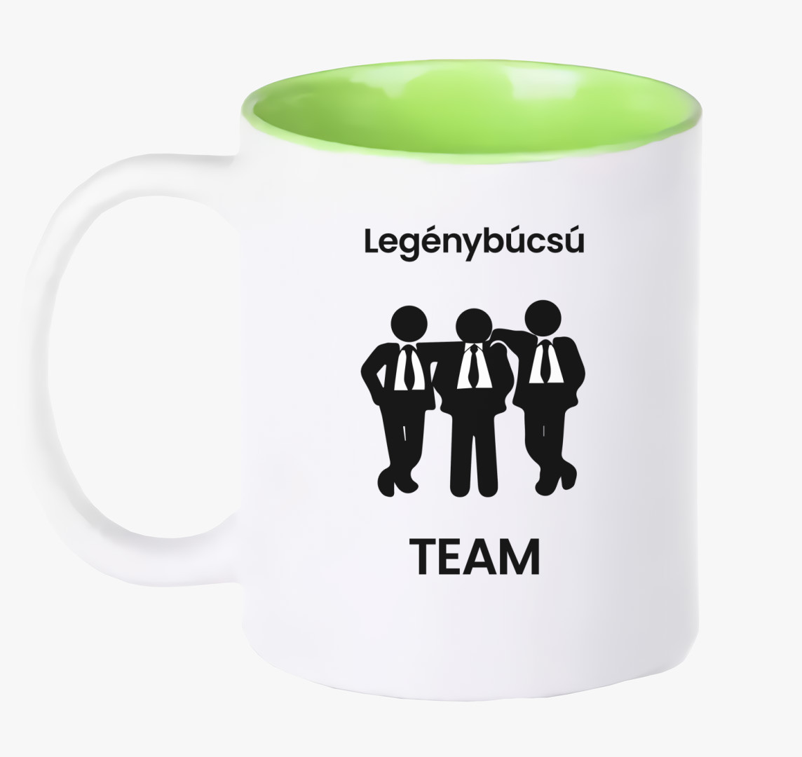 Legénybúcsú team - csapat bögre — Zöld