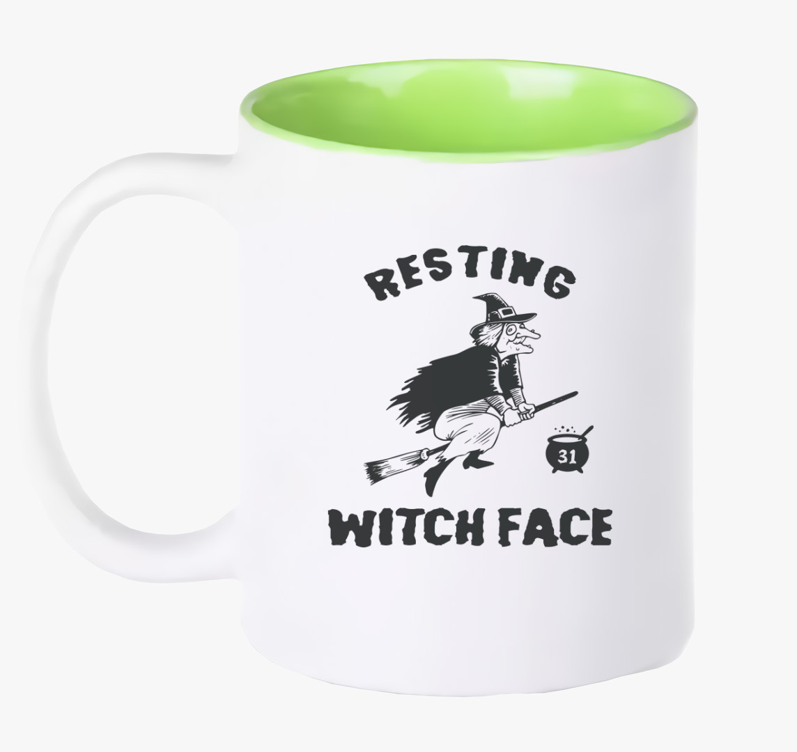 Resting Witch Face bögre — Zöld