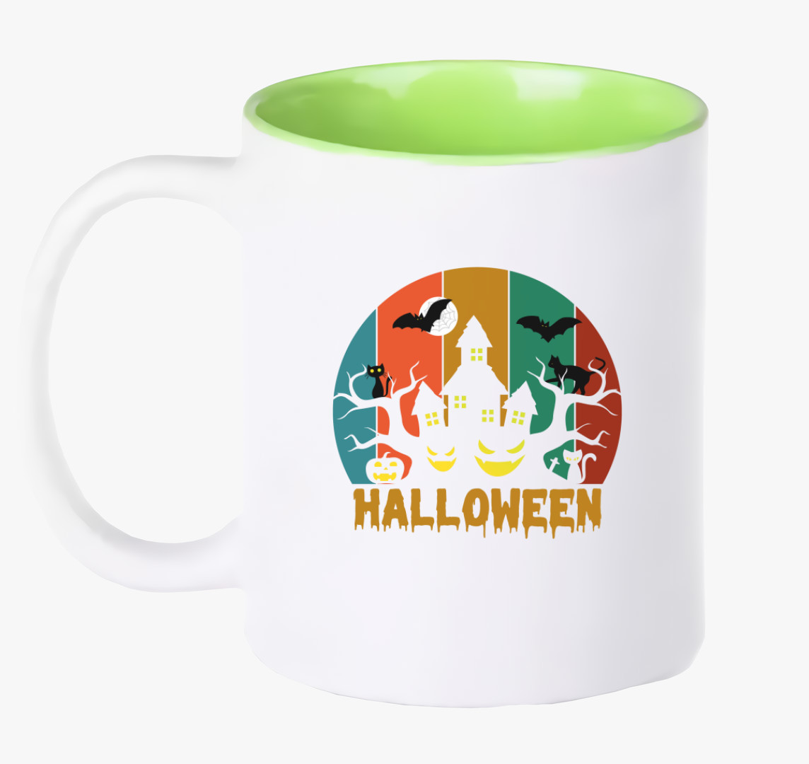 Halloweeni éjszaka bögre — Zöld