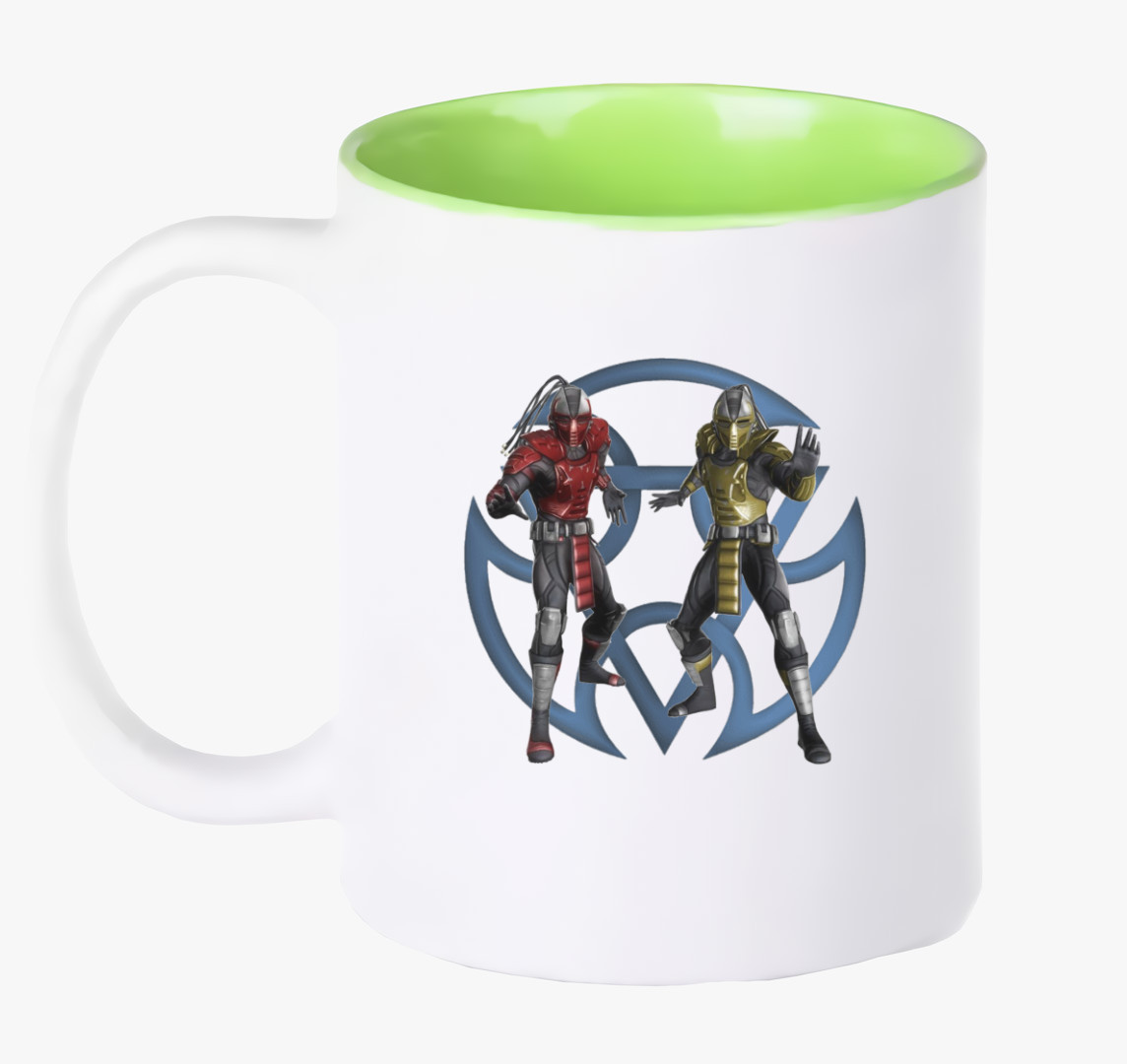 Sektor Cyrax Mortal Kombat bögre — Zöld