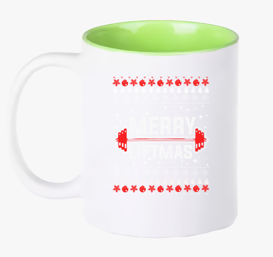 Merry liftmas karácsonyi gyúrós bögre — Zöld