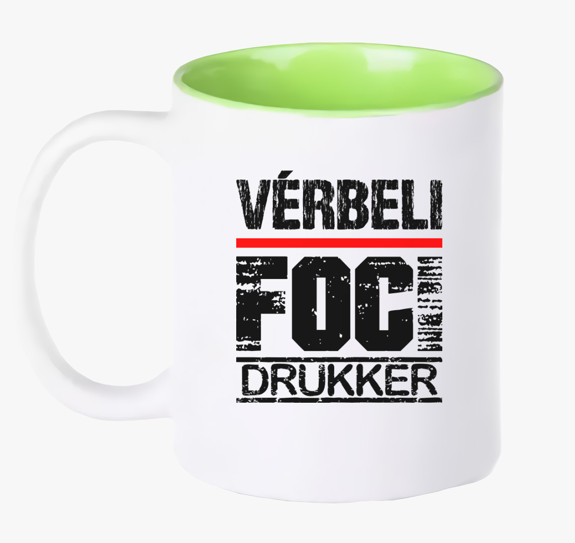 Vérbeli foci drukker bögre — Zöld