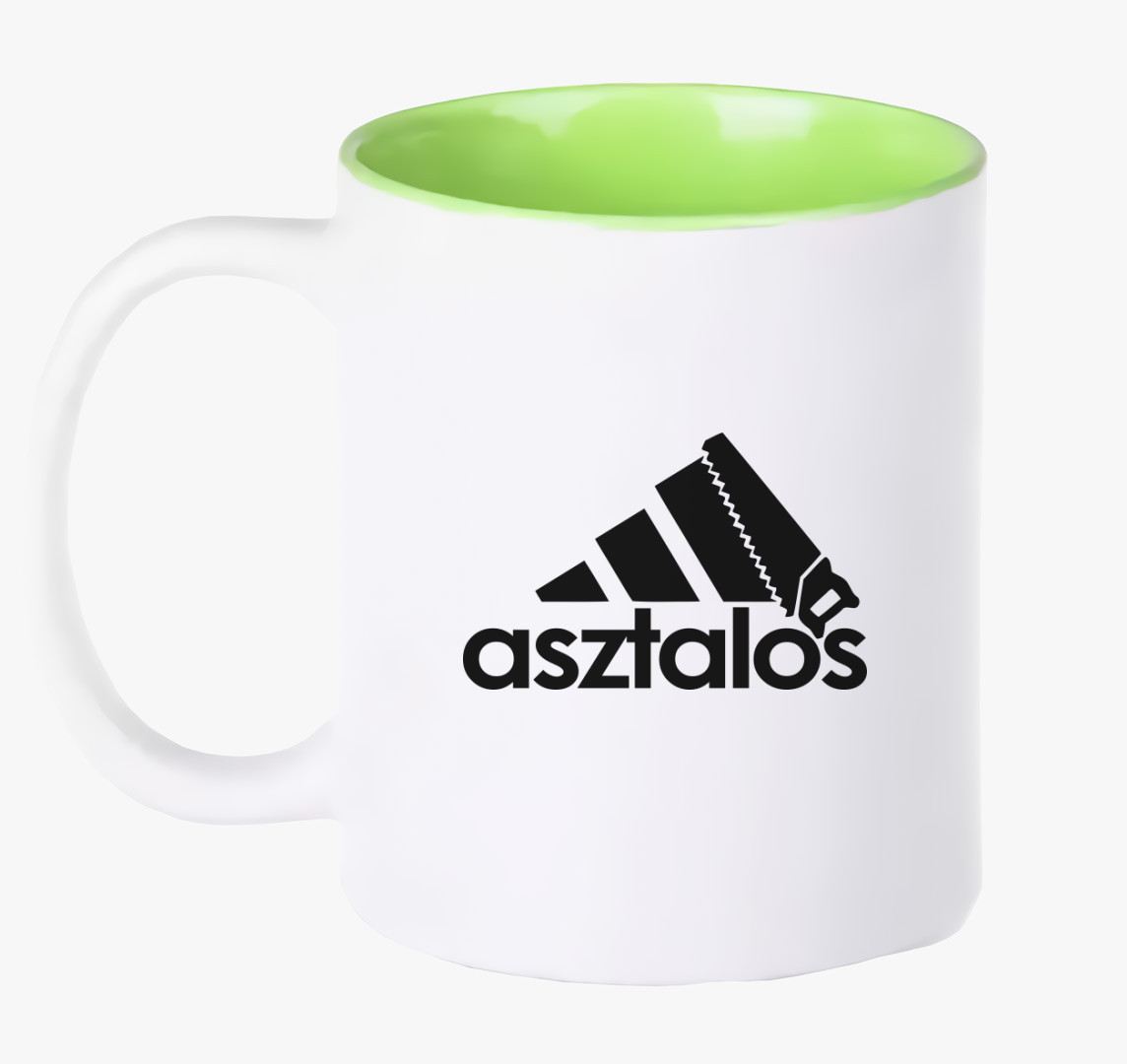 Asztalos márkás bögre — Zöld