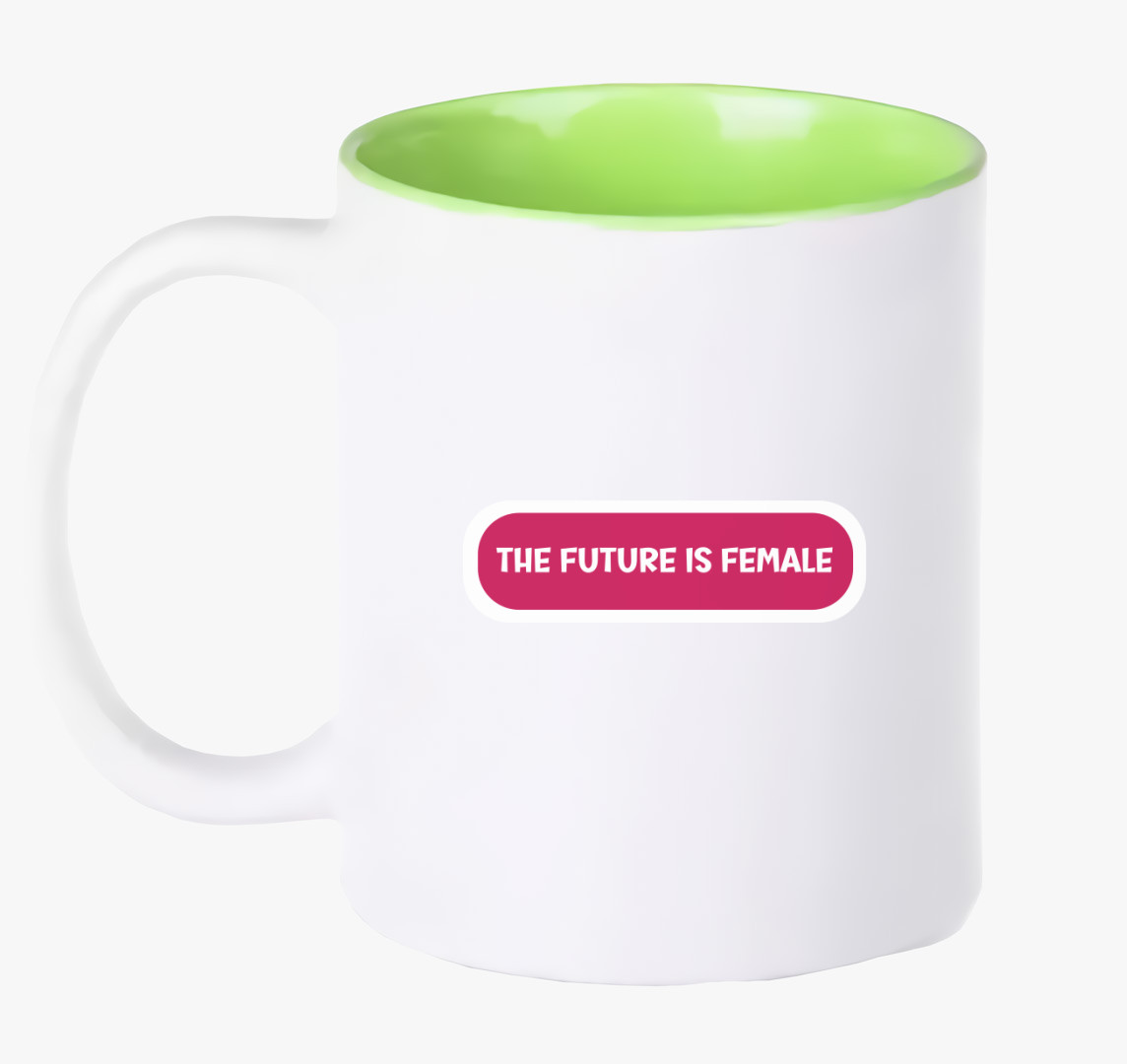Future is female pink bögre — Zöld
