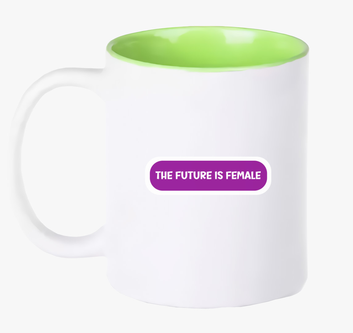 Future is female lila bögre — Zöld