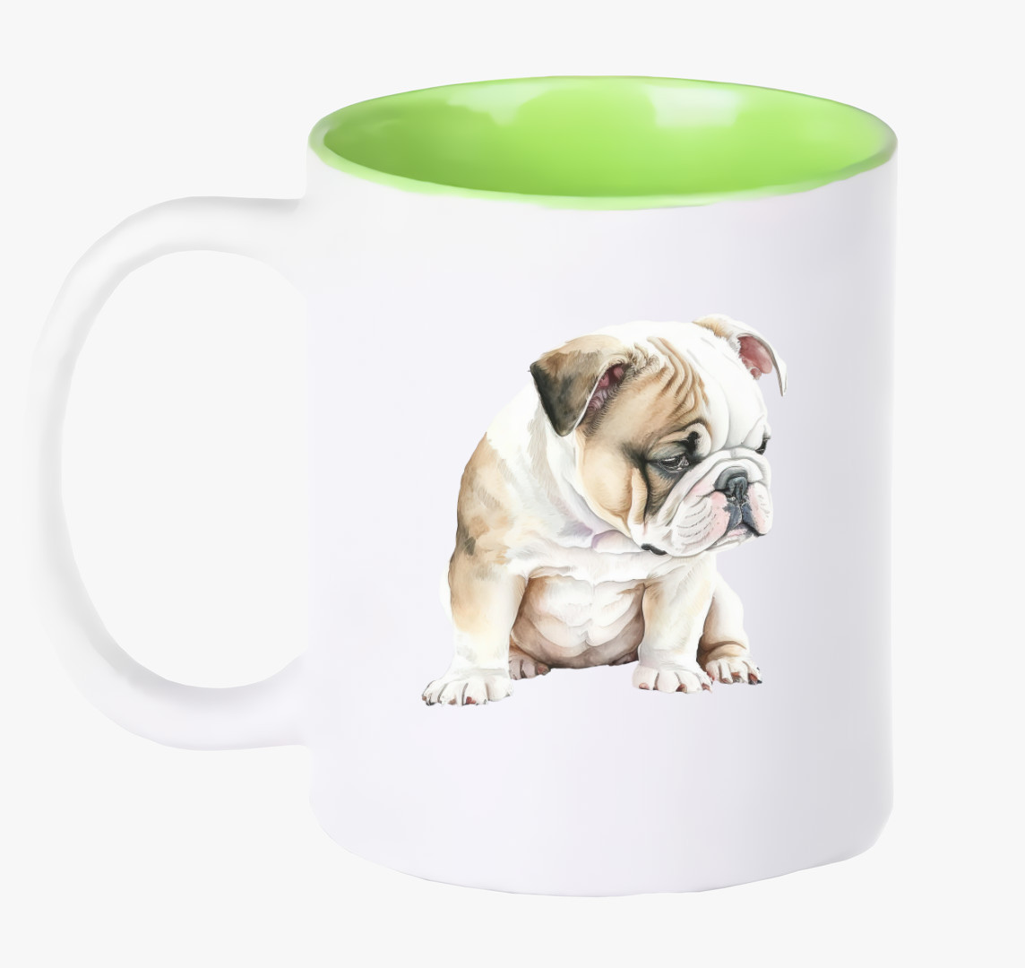 Angol bulldog bögre — Zöld