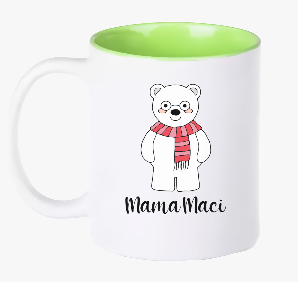 Mama maci karácsonyi bögre — Zöld