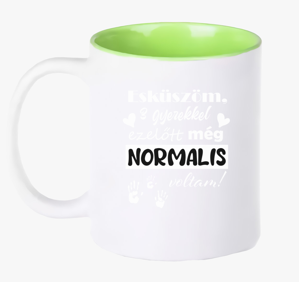 Esküszöm, normális voltam bögre — Zöld