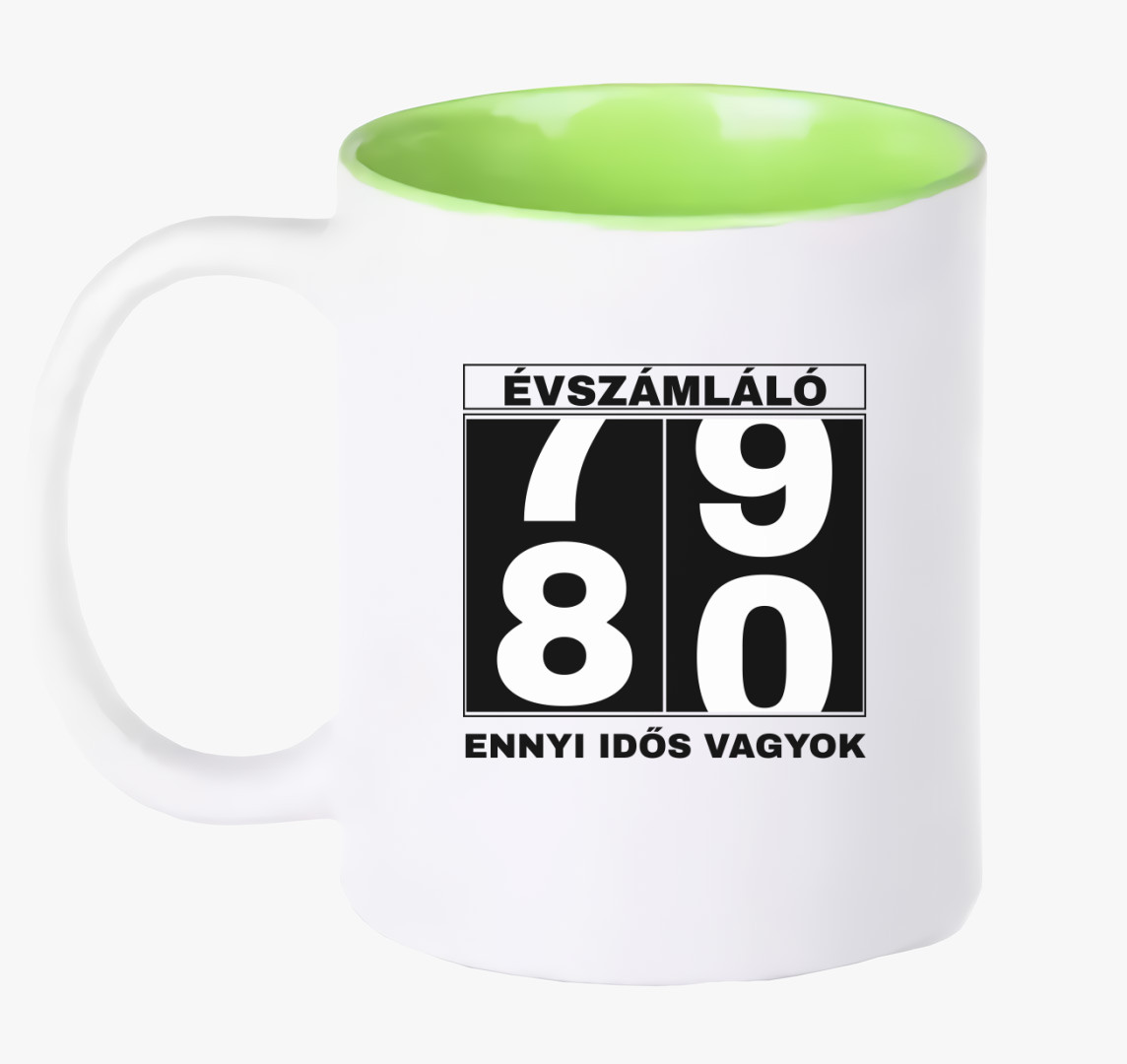Évszámláló 80 éves szülinapi póló — Zöld