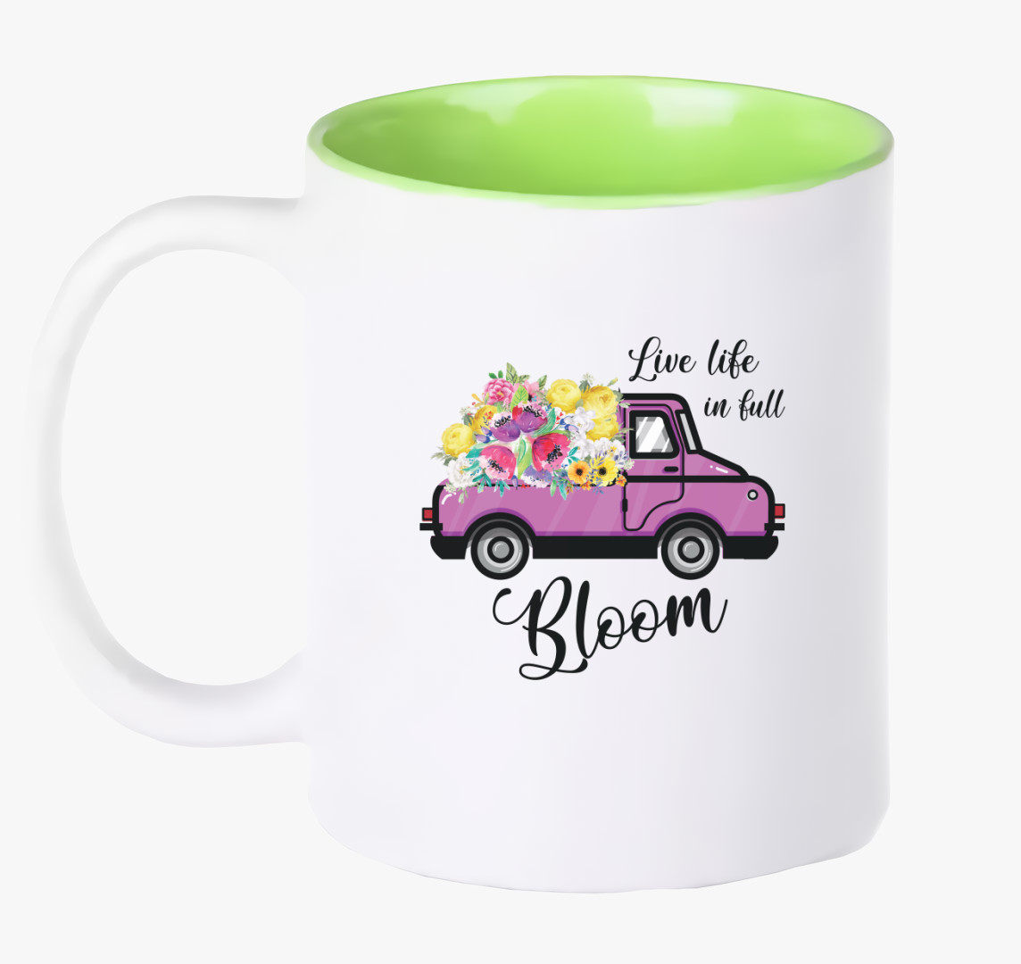 Live life in full bloom bögre — Zöld
