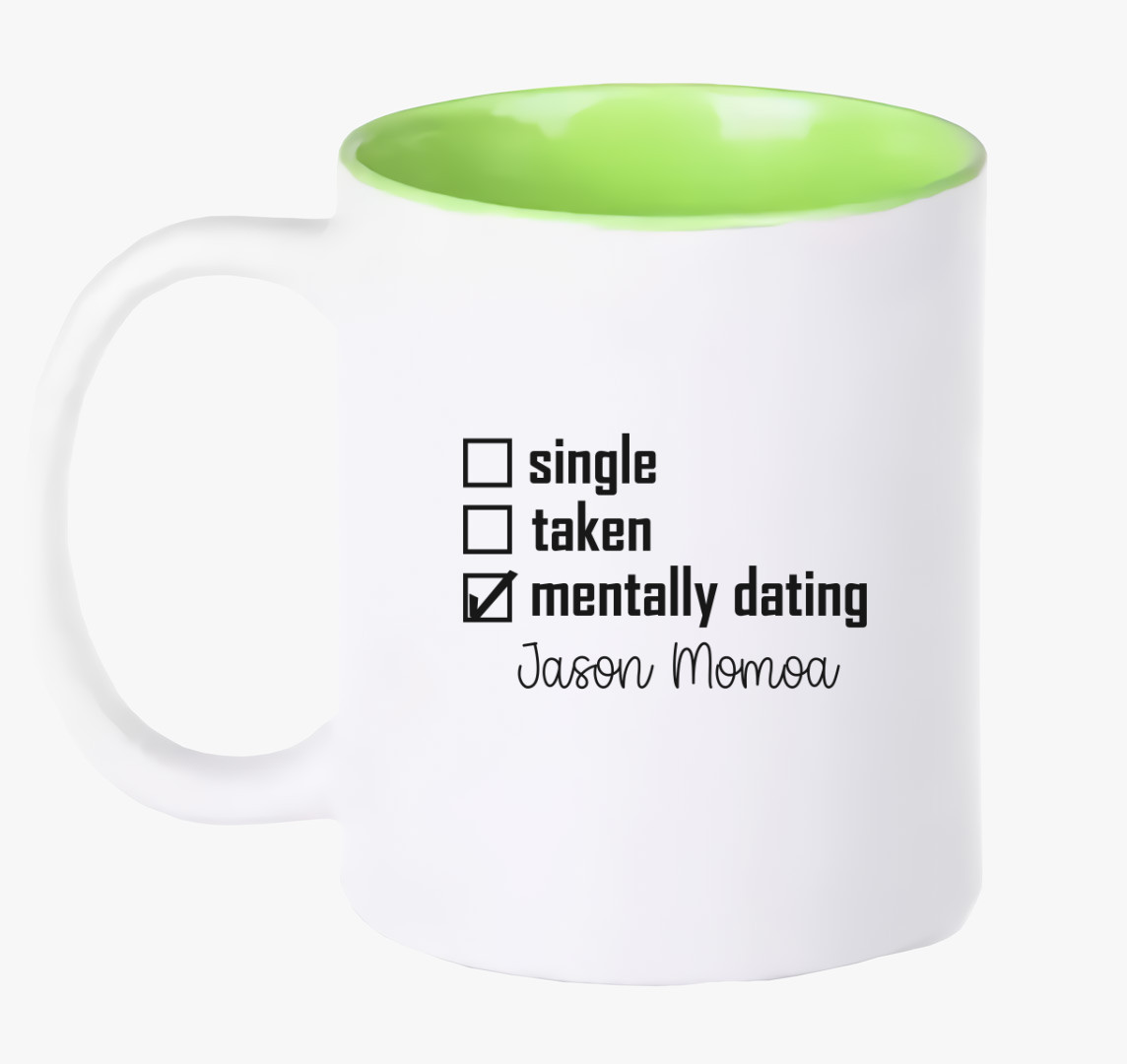 Mentally dating Momoa bögre — Zöld