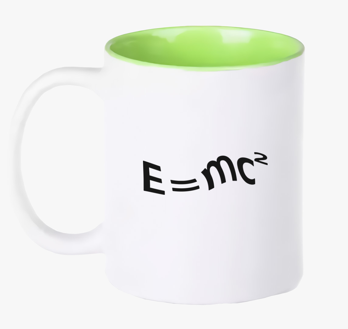 E=mc² bögre — Zöld