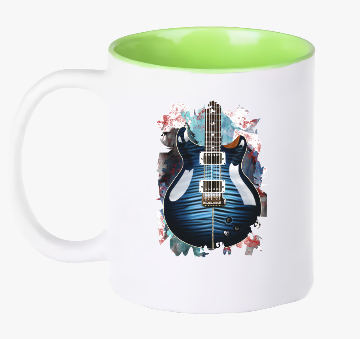 Santana gitár bögre — Zöld