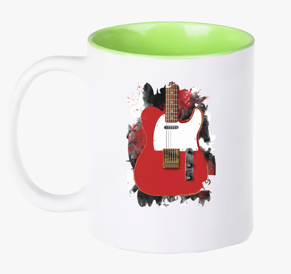 Muddy Waters gitár bögre — Zöld