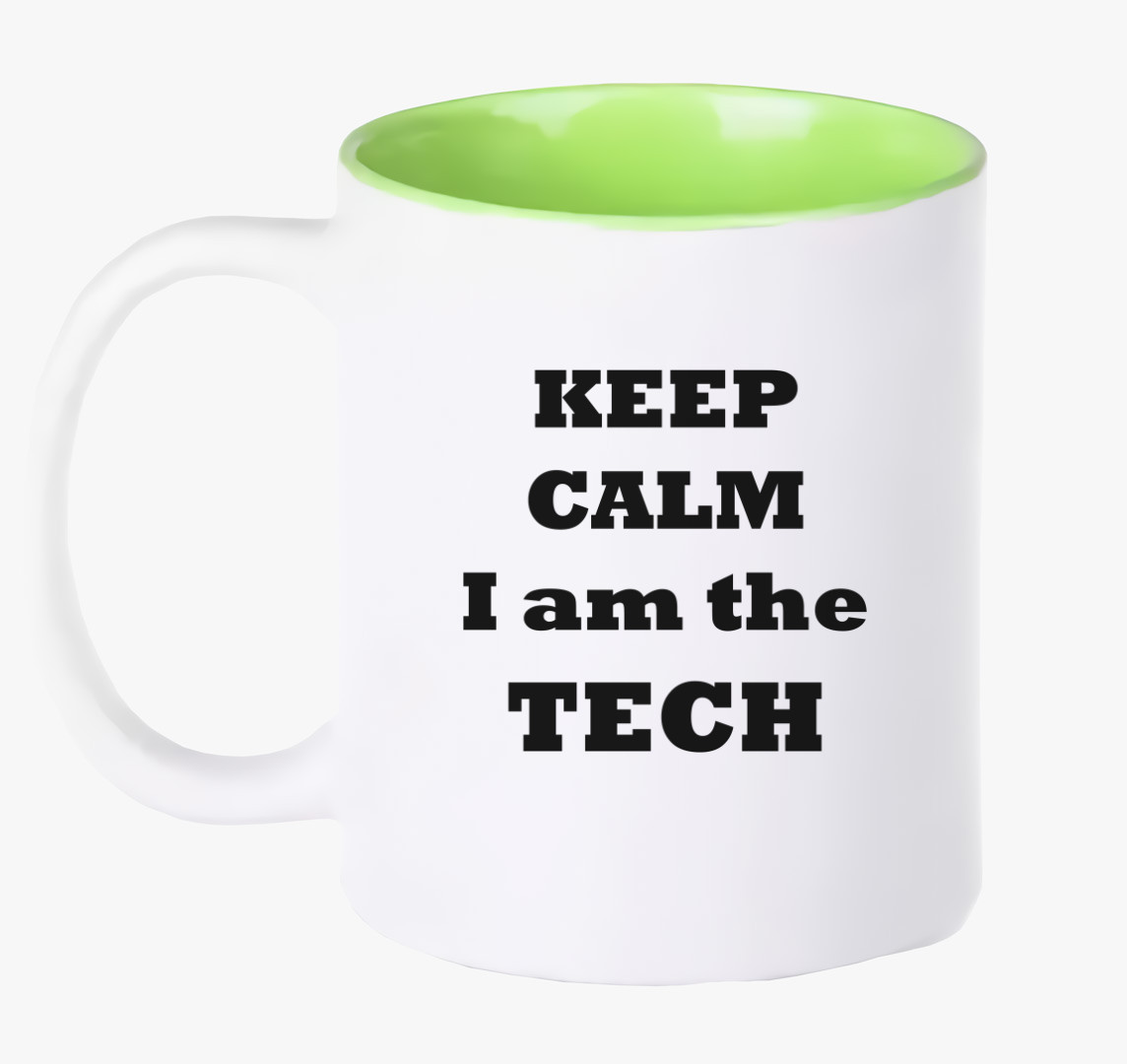 Keep calm TECH bögre — Zöld