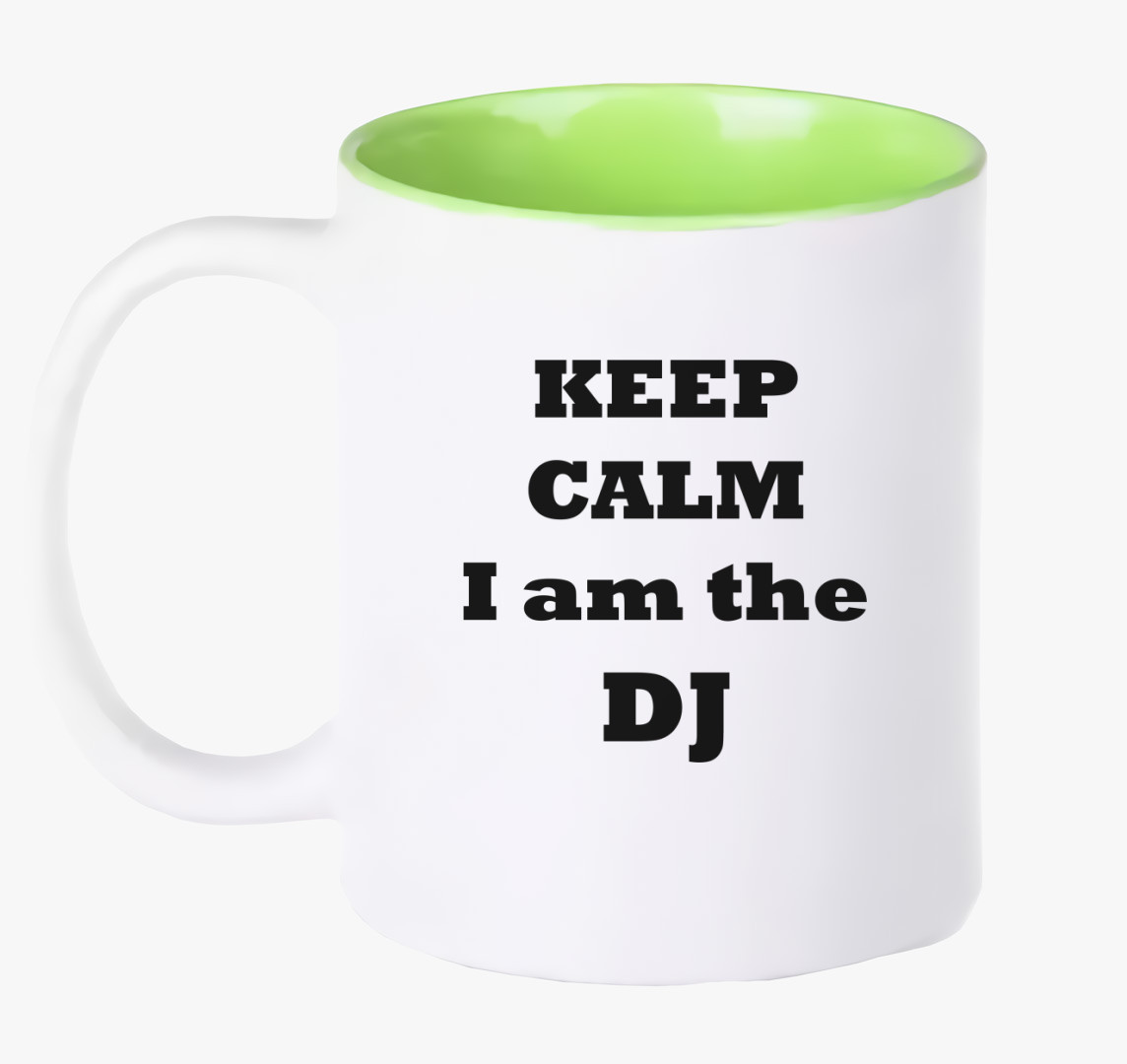 Keep calm DJ bögre — Zöld