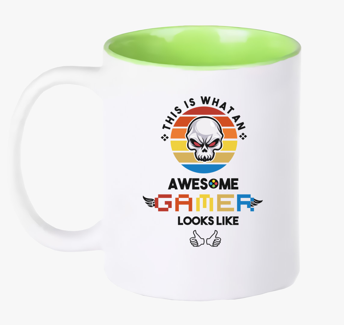 Awesome Gamer bögre — Zöld