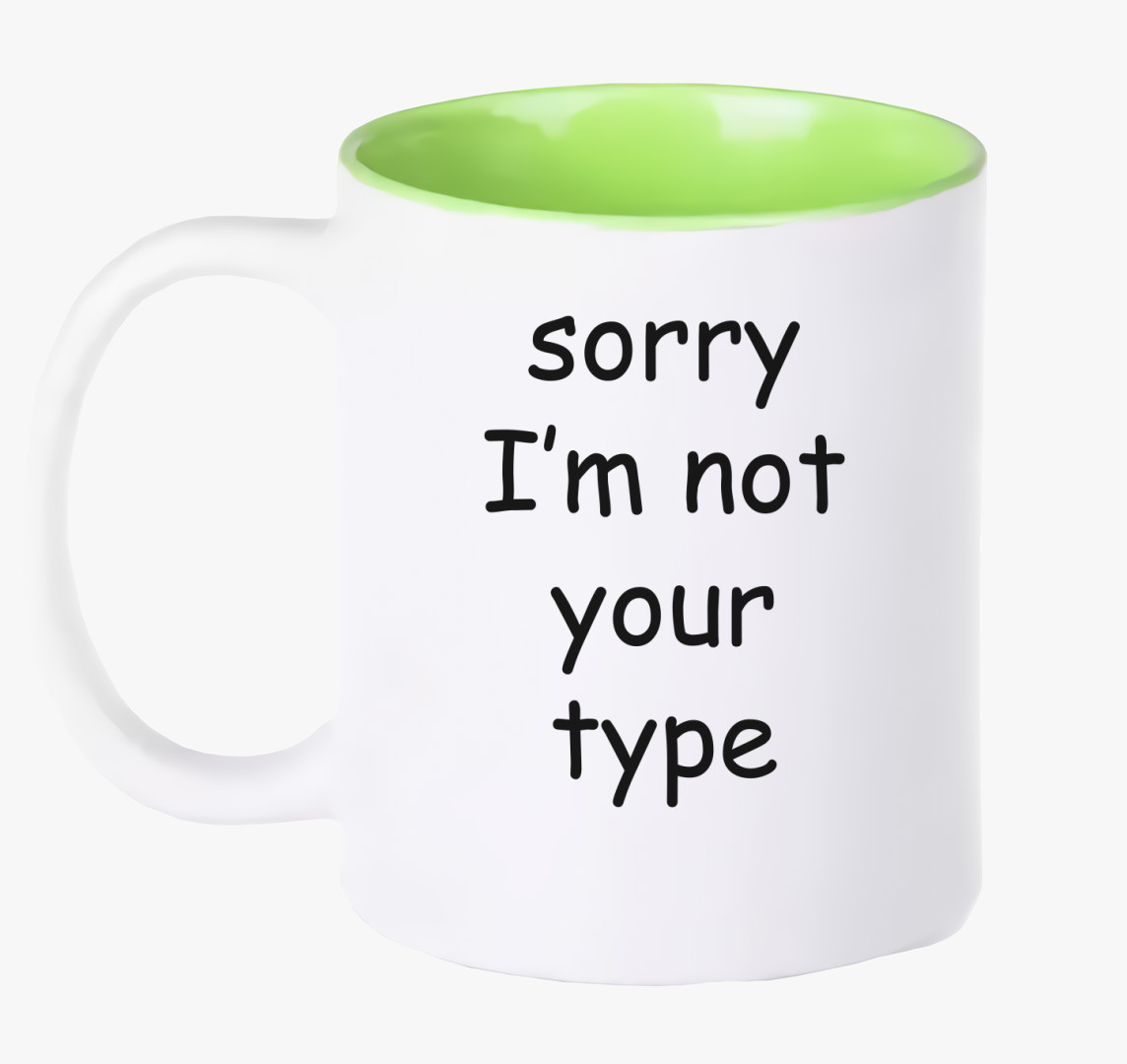 Comic sans sorry bögre — Zöld