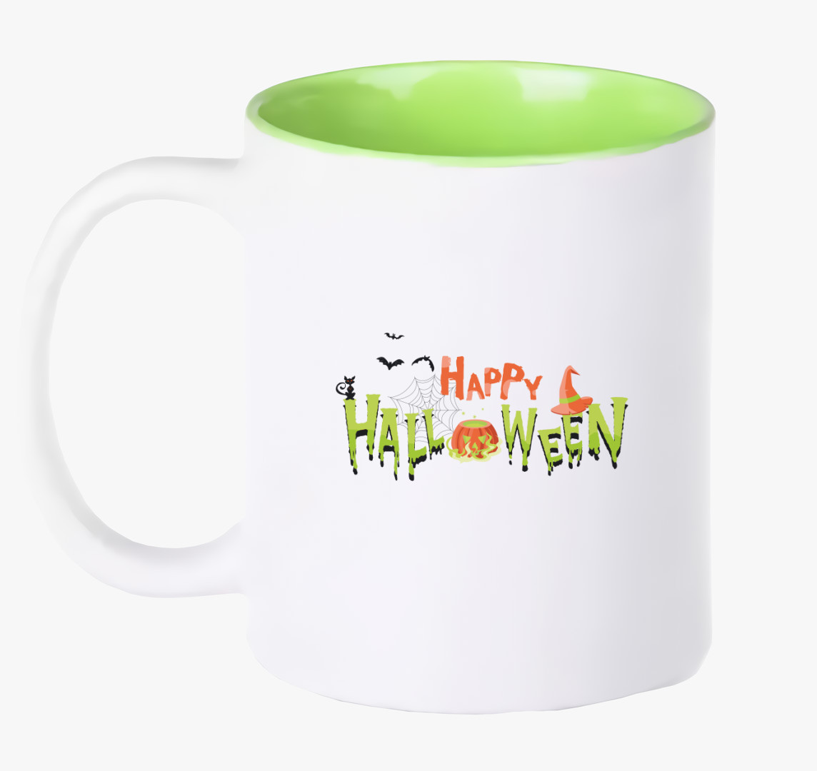 Happy Halloween felirat bögre — Zöld